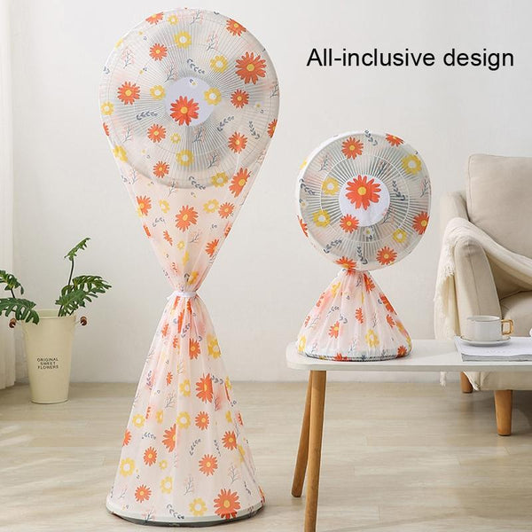 PEVA All Round Three Dimensional Fan Dust Cover, Size: Long 60x148cm(Red Flower)