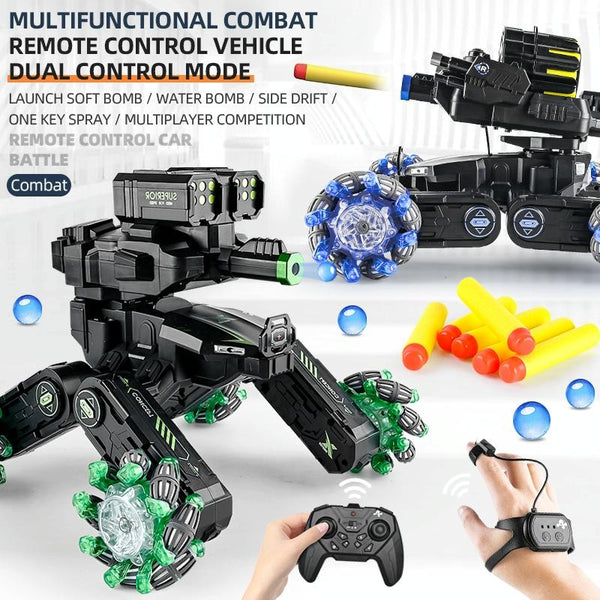 DM-588 Four-wheel Battle Side Spray Remote Control Car, Specification:Single Control Water Bomb(Blue)