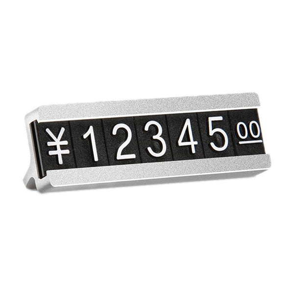Metal Digital Grain Price Display Micro Standing Plate, Size: Single Layer(Silver)