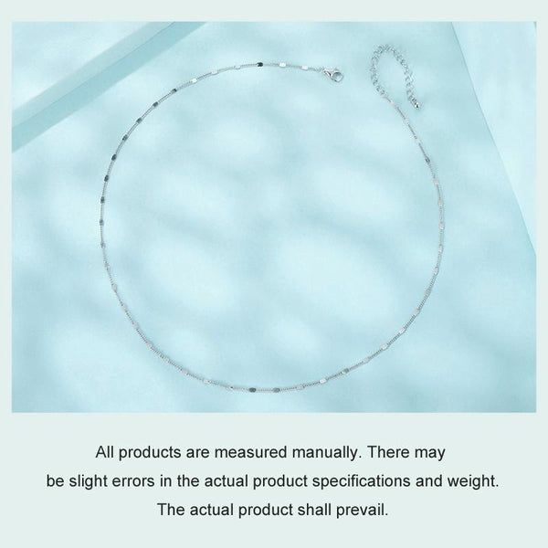 S925 Sterling Silver Platinum-plated Basic Necklace(SCA030)