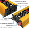 Tang III Generation 12V to 220V 6000W Modified Square Wave Car Power Inverter with LCD Display & Dual USB(Yellow)