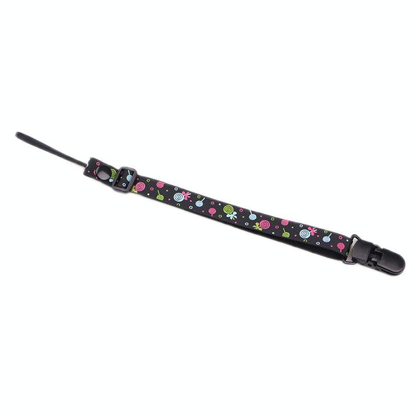 Baby Anti-falling Adjustable Pacifier Chain Toy Lanyard, Color: 22 Black Lollipop