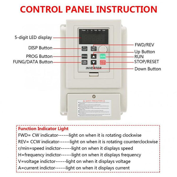 AT1-04K0X 4KW 220V Single-phase Input Three-phase Output Inverter