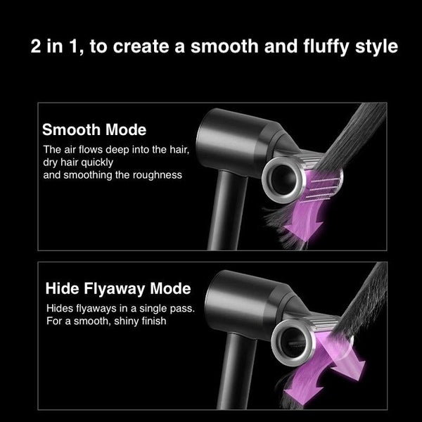 For Dyson Hair Dryer Nozzle Smooth Flyaway Attachment(Gray)