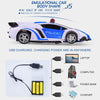 1023 4 Channels Remotely Deformed Car Toy Car(Blue)