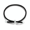S925 Sterling Silver Platinum-plated Adjustable Basic Braided Bracelet(SCB268-BK)