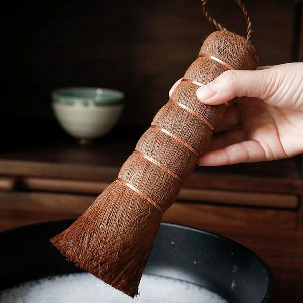 Palm Fiber BrushTea Ceremony Brush Household Cleaning Tools, Style: 14cm Right Angle