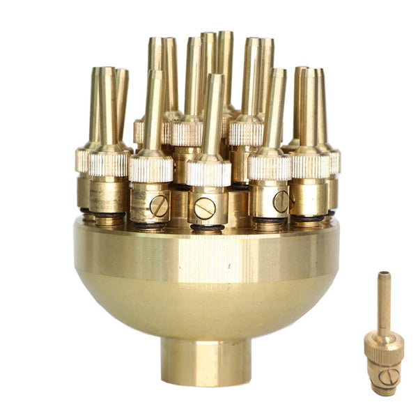 DN40 1.5 inch Copper Adjustable 3-Layer Flower Nozzle Waterscape Layer Flower Fountain Sprinklers