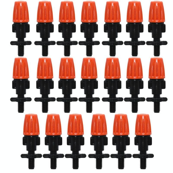 20pcs TF-118 Gardening Irrigation Drip Irrigation System Set Accessories 6mm Single Hook Connection 4/7mm Capillary (Orange)