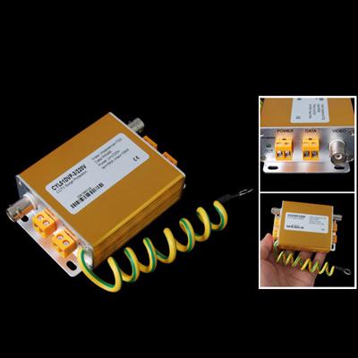 220V CCTV Surge Protector 3-in-1 Power Data Video (Gold)