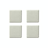 4pcs /Set Silent And Wear Resistant Chair Foot Cover Household Stool Anti-Slip Protective Pads, Style: 50mm Square White