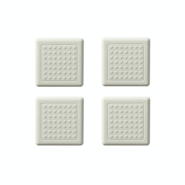 4pcs /Set Silent And Wear Resistant Chair Foot Cover Household Stool Anti-Slip Protective Pads, Style: 50mm Square White
