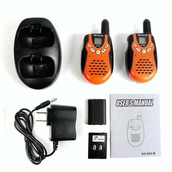 1 Pair RETEVIS RT602 0.5W US Frequency 462.550-467.7125MHz 22CHS Handheld Children Walkie Talkie, US Plug