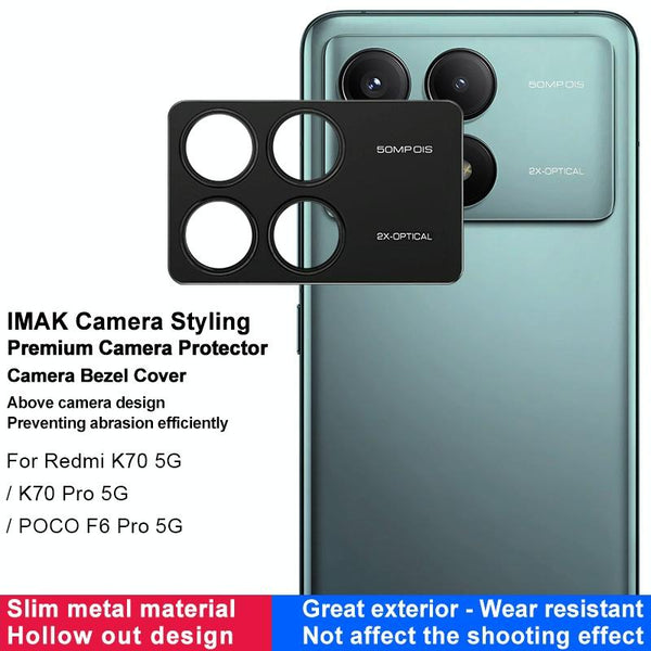 For Redmi K70 / K70 Pro / POCO F6 Pro IMAK Metal Camera Lens Protector Cover