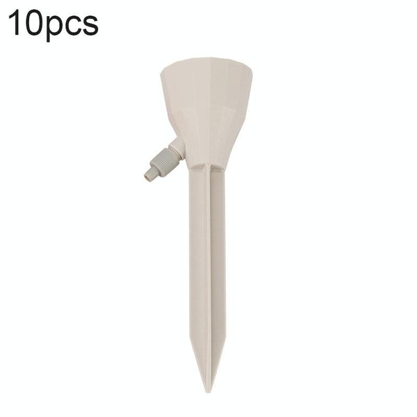 10pcs Household Potted Plant Drip Irrigation Adjustable Automatic Watering Device(Beige White)