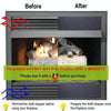2 PCS Magnetic Fireplace Draft Stopper Fireplace Cover to Block Cold Air 91.44 x 10.16cm