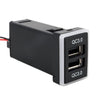Car QC3.0 Fast Charge USB Interface Modification Charger for Toyota, Fuse to Take Power(Ice Blue Light)