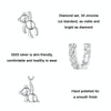 BSE729 S925 Sterling Silver Bear Twist White Gold Plated Animal Earrings