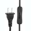 2 Prong Style US Plug AC Power Cord with 304 Switch, Length: 1.5m(Black)