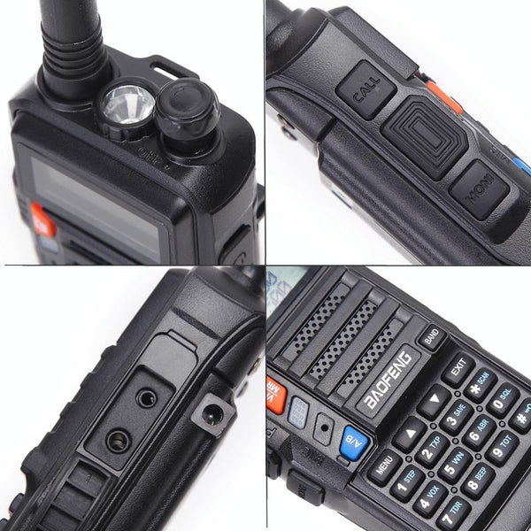 Baofeng BF-UV5R Plus S9 FM Interphone Handheld Walkie Talkie, US Plug (Red)