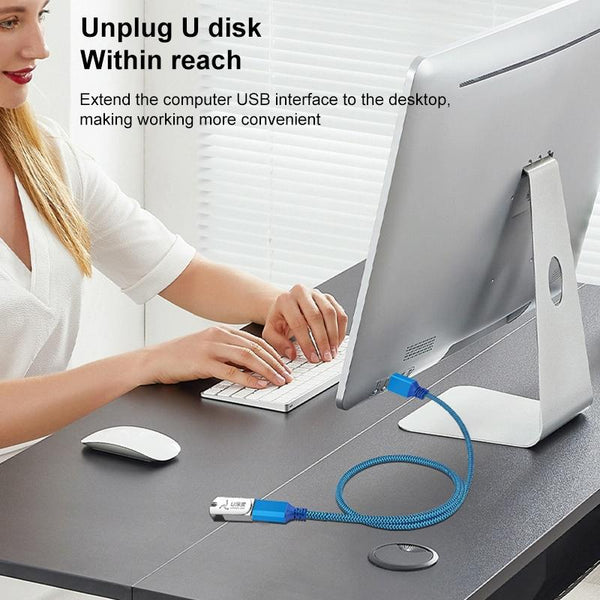 Printer / Hard Disk USB 3.0 Male to Female Extension Cable, Length:0.3m(Blue)