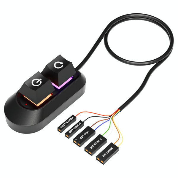 Desktop Computer External Switch Restart Button Computer Power Extension Cable, Color: Opaque