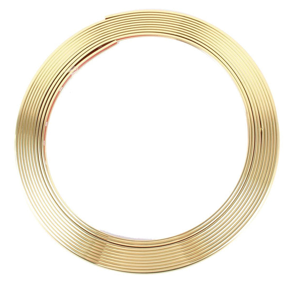 Universal Decorative Scratchproof Stickup 8M Flexible Car Wheel Hub TRIM Mouldings Shining Decoration Strip(Gold)