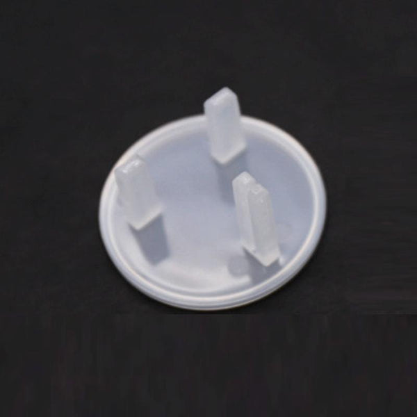 UK 3-Hole Baby Socket Protection Cover, Style: Round Transparent
