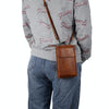 Elephant Pattern Multifunctional Cross Bag Phone Case(Brown)