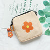 Sanitary Napkin Storage Bag Large Capacity Little Bag Canvas Simple Short Wallet(Pink)