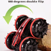 2.4G Amphibious Stunt Remote Control Car Double-sided Rolling Driving Children Electric Toys(Red)