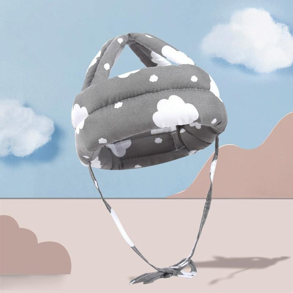 Baby Breathable Anti-fall Head Protective Cap Baby Protective Cap Toddler Bumper Cap, Spec: Gray Cloud