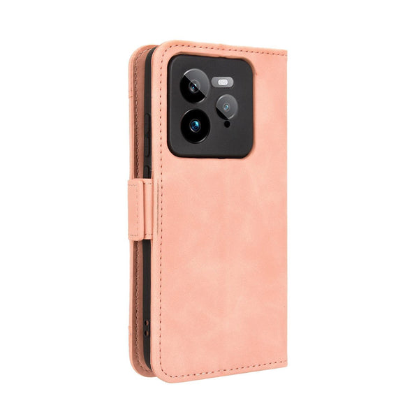 For Realme GT 7 Pro 5G Skin Feel Calf Texture Card Slots Leather Phone Case(Pink)