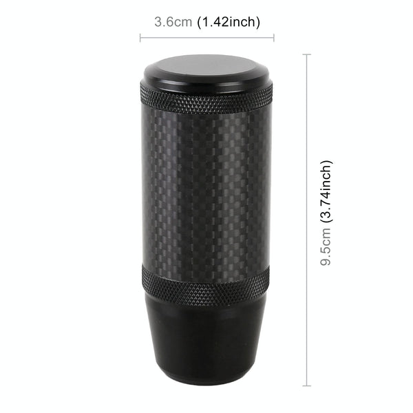 Universal Car Carbon Fiber Metal Gear Shift Knob(Black)