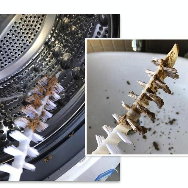 Washing Machine Inner Barrel Cleaning Brush Cleaning Air Conditioner Long Handle Brush Sink Crevice Brush(White)