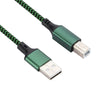 USB 2.0 to Square Port A/B Printer Adapter Cable, Length:0.5m(Green)