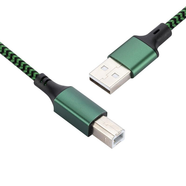 USB 2.0 to Square Port A/B Printer Adapter Cable, Length:0.5m(Green)