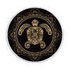 Animal Pattern Round Superfine Fiber Beach Towel with Tassel, Size:150 x 150cm(Golden Turtle)