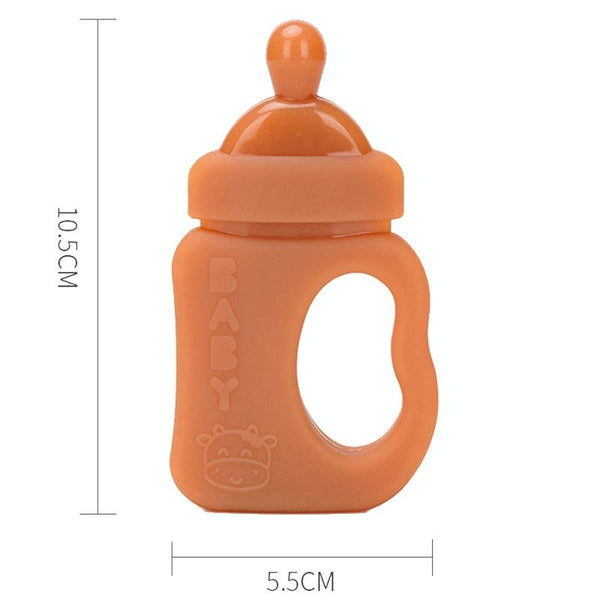 Baby Silicone Teether Bottle Bite Teether Teething Stick, Color: With Box Nano Color
