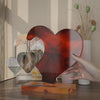 DIY Glue Double Heart-Shaped Hanging Photo Frame Display Stand Silicone Mold, Spec: Set