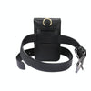 Lambskin Texture Men Phone Universal Double Lattice Waist Bag Leather Case, Size:L(Black)