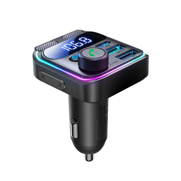 JOYROOM JR-CCB01 48W Dual-Mic Car Wireless FM Transmitter(Black)