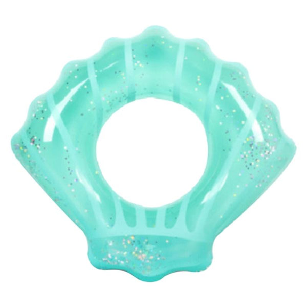 Shell Shape Inflatable Swimming Ring Lifesaving Ring Axillary Ring, Size: L,100x110cm(Blue)