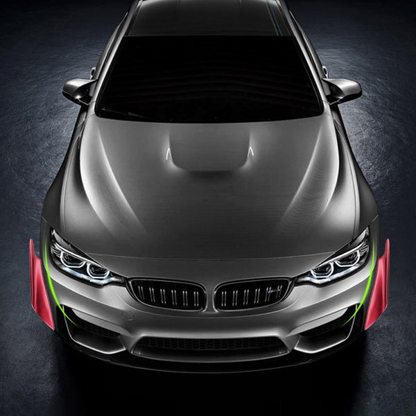 4 PCS Car-Styling Flank Decorative Sticker(Red)