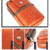 KUNQITIAN Mobile Phone Waist Bag Belt Leather Case With Shoulder Strap, Size: L(Black)