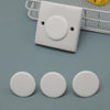 UK 3-Hole Baby Socket Protection Cover, Style: Pear Shaped White