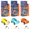 S618 360 Degree Rotary Mini High Speed Laser Pocket Car Racing Model Vehicle Toy(Yellow)