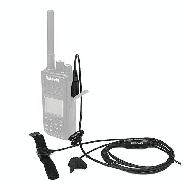 RETEVIS R-161 2 Pin Finger PTT Vibration Conduction Ear Bone Earphone Microphone for H-777/RT7/RT3/RT8