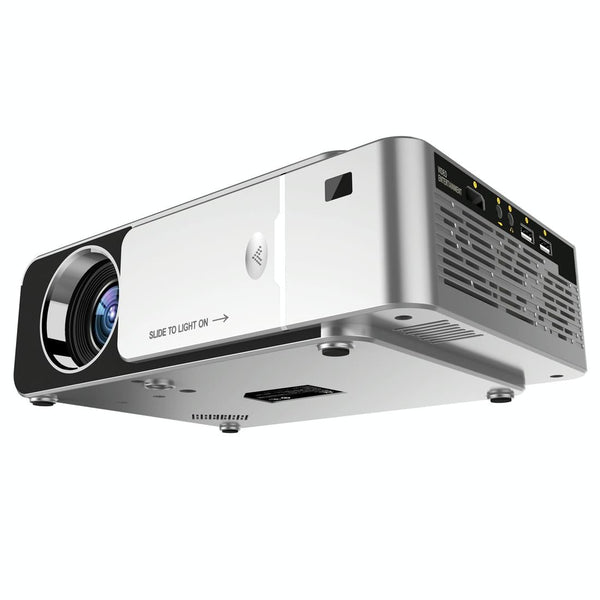 T6 2000ANSI Lumens 1080P LCD Mini Theater Projector, Phone Version, US Plug(Silver)
