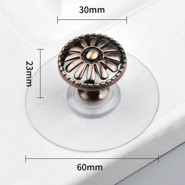 Hole-free Wardrobe Handles Drawer Glass Door Adhesive Household Round Handle, Spec: L
